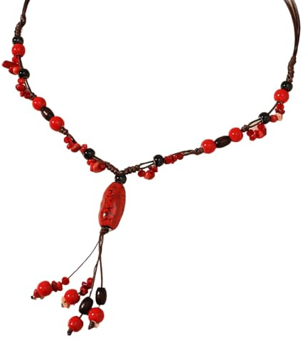 [Kfwfuaee] Collana di perline Collana a catena regolabile Gioielli per il collo fatti a mano Collana da indossare tutti i giorni Accessori alla moda