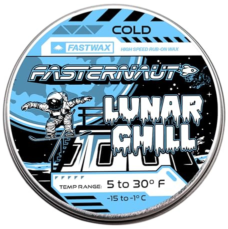 Fast Wax Fasternaut Rub On Ski & Snowboard Wax - Quick Easy Application for Alpine & Snowboard & Nordic & Downhill & Backcountry Skiers, Made in USA - no mess - cold - warm - all temp (Cold Temp)