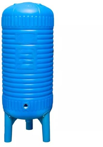 LIMENQIN Depósito de Presión para Torre de Agua para Pozo PE, Contenedores Azules de Almacenamiento de Agua a Presión para Jardinería, Lavado de Coches(120L/31.7Gal(115x38cm))