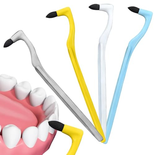 4Pcs Tartar Remover, Teeth Stain Remover, Professional Tooth Stain Eraser, Teeth Cleaning Kit, Dental Plaque Tartar Eraser Polisher, Plaque-Remover for Removing Plaque & Stains