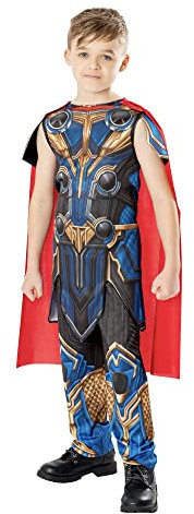 Rubies Offizielles Marvel Thor: Love and Thunder Thor klassisches Kinderkostüm, Kinderkostüm, Alter 7–8 Jahre, Halloween, Halloween