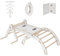 MAMOI® Set Klettergerüst Indoor, Kletterdreieck mit rutsche aus Holz, Kletterbogen, Baby Kinder Klettern, Klettergerüst mit Rutschbrett, Holzbogen für Spielplatz ab 1/2/3 Jahre, Montessori…
