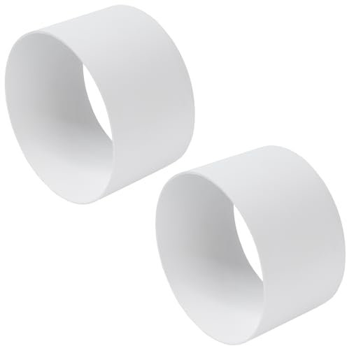 Lot de 2 raccords extérieurs pour tube rond de 100 mm - Accessoire de système de ventilation - Raccord pour systèmes de tubes ronds - Bride de raccord de tuyau femelle