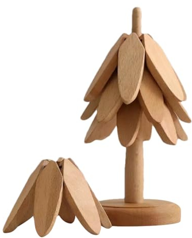 Decoración De Mesa No Deslizada Aislada | Sello De Fuego De Calor Hogar Diseño De Árbol | Decoraciones De Mesa De Cocina Antiadherente para El Hogar, Café, Hotel, Restaurante