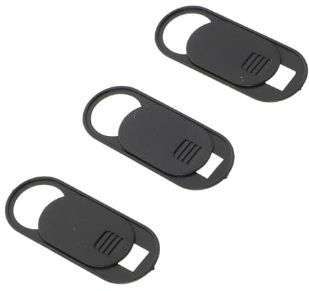 DOITOOL 3 Piezas Cubierta Webcam Privacidad Tapas Protectoras de Lente Ultrafinas Negras Diseño Práctico y Duradero para Portátil Tablet y Smartphone