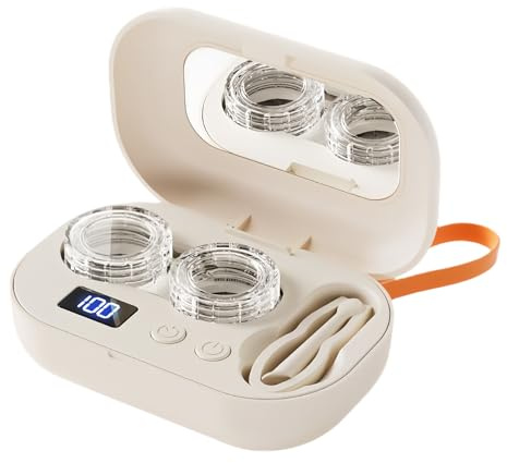 Estuche de Viaje para Lentes de Contacto | Portátil Eléctrico Ultrasónico para el Hogar - Estuche para Lentes de Contacto | para Gimnasio Oficina Exterior Hotel Deportes Fitness Cuidado Ocular