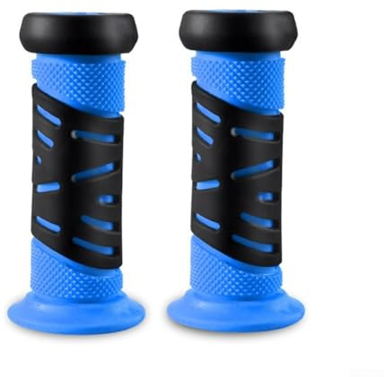 Niceminiwall Empuñaduras de goma para manubrio para niños, antideslizantes, para una fácil instalación para empuñaduras de bicicleta y scooter, par, varios colores (azul)