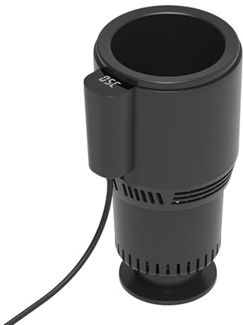 ZBIianxer Raffreddatore e scalda 12 V con indicatore di temperatura a LED, frigorifero per viaggi caldi e freddi, raffreddamento automatico e riscaldamento, refrigeratore per lattine per portabevande