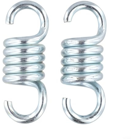 2 molle a dondolo in acciaio zincato, per sedie sospese, molla di tensione resistente, carico 650 kg, bobina di smorzamento delle vibrazioni, per sospensioni da giardino, resistenti 8 mm