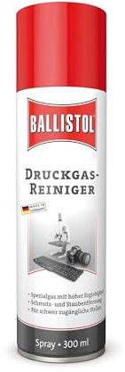 BALLISTOL 25287 Druckgasreiniger Staubfrei 300ml Spray – Spezialgas zur Staub- und Schmutzreinigung