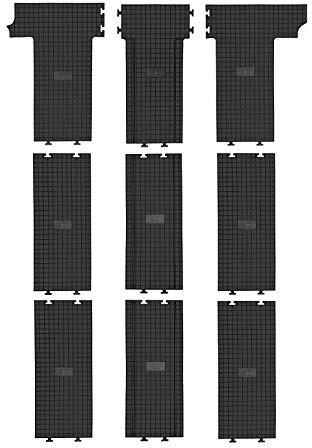 Gummi Fußmatten passend für VW T5/T6/T6.1 Multivan 2./3. Sitzreihe ab 2003/ab 2015-2023 AZUGA AZ10092580 Gummimatten Automatten
