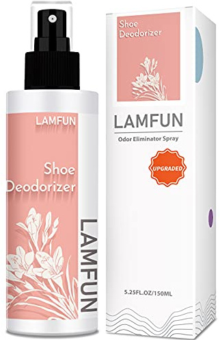 Lamfun Shoe Deodorizer Spray, Natural Deodorant Spray, Odor Eliminator for Feet, Shoes and Gym Bags, Fights Odor and Stink, Freesia Fragrance, 150ml