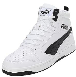 PUMA Unisex Rebound V6 Turnschuhe, Puma White Puma Black, 39 EU