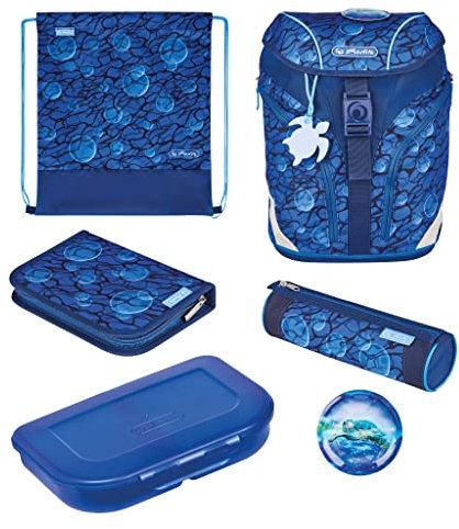 Herlitz Schulranzen SoftLight Plus Greenline Deep Sea