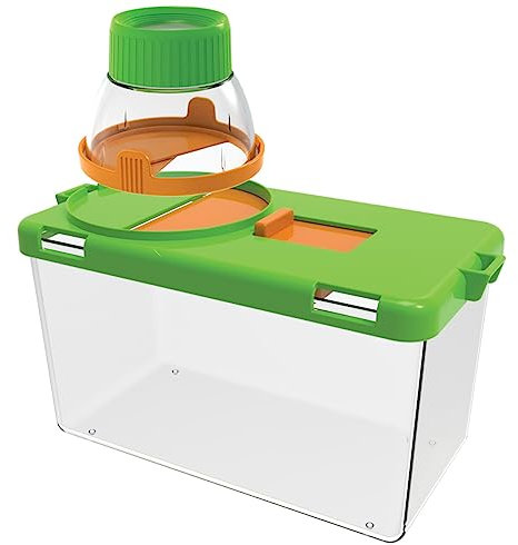 Mobile Insektenstation Terrarium Aquarium mit Becherlupe 6fache Vergrößerung,16,5cm groß und Pinzette