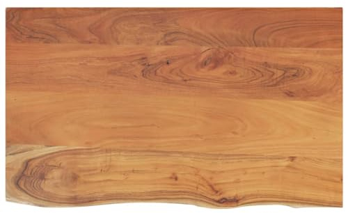 vidaXL Piano Bagno 110x60x2,5 cm Rettangolare Legno Massello di Acacia, Piano d'appoggio per Bagno, ripiano per Bagno, Piano per Bagno in Legno