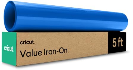 Cricut HTV Heat Transfer Vinyl | 1.5 m | Blue | Iron-On HTV Vinyl for Fabric, Perfect for Custom T-Shirts & DIY Clothing