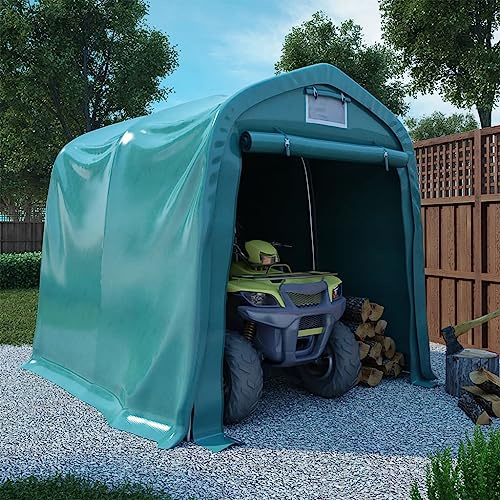 Nqyjm garagetält PVC 1,6 x 2,4 m grönt för trädgård, terrass, utomhus
