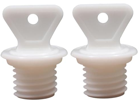 Bemonew Varmvattenflaska stoppare för varmvattenflaska 2 st 21 mm läckagesäker påsepropp med handtag ersättning vit plastflaskkontakt