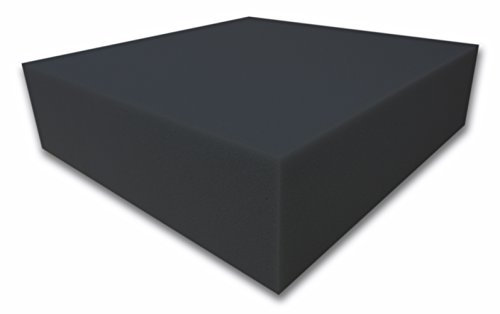 Dibapur ® - Isolamento acustico, liscio, nero, per ambienti acustici, in schiuma, 80 x 200 x 14 cm