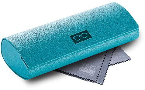 FEFI - Stabiles Hardcase Brillenetui in modischen Farben (Türkis)