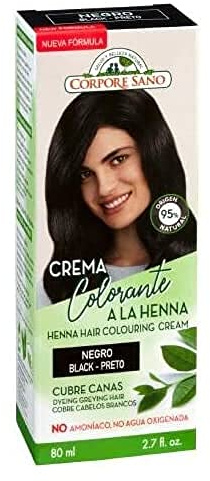 Crème colorante au henné noir 80 ml