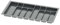 Sossai Besteckeinsatz Divio für 90cm breite Schubladen, 83x43 cm – zuschneidbar, 12 Fächer, anthrazit, Kunststoff Besteckkasten für Küchenschubladen