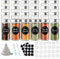 Moreau 100 ML Gewürz Organizer Rund, Gewürzstreuer 24er Set, Gewürzgläser mit Streueinsatz