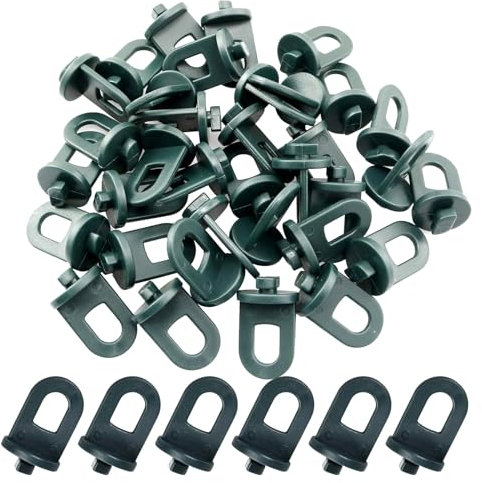 yivom 50stk Gewächshausclips 32x20mm Ösen Rankhilfe Clips Kunststoff Pflanzenhalter Gewächshausklammern Rankhilfe für Pflanzenhalter Aufhängevorrichtungen, Gewächshaus Zubehör