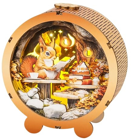 HFOANML 3D Wooden Puzzle Night Light - DIY Wooden Puzzles for Adults - Wooden Puzzles 3D Night Light