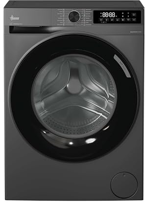 Hoover Pro Wash Series 3 11kg Freestanding Washing Machine, 1400 rpm, A‑30% Rated, AI Silent Motion, hOn App, 16 Programmes, ProActive Wash, Graphite & Black Door, 62x60x85 cm ‑ HBR 411BL9G-80
