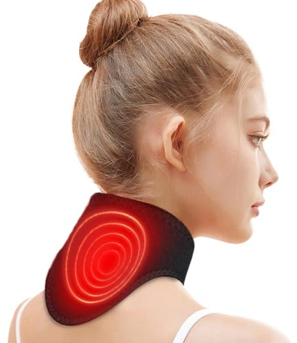 Dhqkqg Almohadilla Térmica para Cuello, USB Almohadilla Calefactora para Cuello, Almohadillas Electrica Cervical, Almohadillas Eléctrica para Cuello con Masaje Vibratorio, para el Dolor y la Rigidez