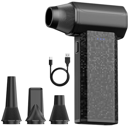 COSANO X113 Electric Air Blower 110,000 RPM – Rechargeable Air Duster 2× 2500mAh, 120W Motor & 3 Adjustable Speeds, USB-C, Alternative to Compressed Air Cans for PC, Keyboard, Car and Home