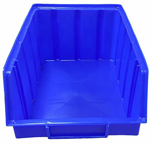 15 cajas apilables, tamaño 4 (222 x 340 x 157 mm), de plástico PP, sin dispositivo para colgar, color azul P-D-W®
