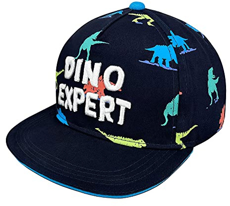 Gifts Treat Kinder Baseball Cap Jungen Basecap Kinder Sonnenhut Hüte Mädchen Sommer Snapback Caps Tier Design Mützen,Drucken Sie Dino 52CM/4-6 Jahre