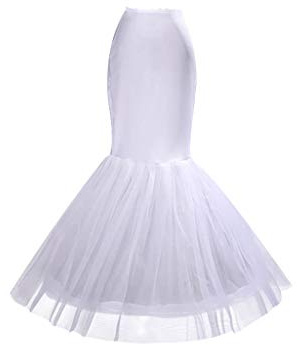GUMEI Enagua, Vestido de Novia, Falda de Cola de pez, Soporte, Enagua, Novia, Mujer, Bolso de graduación, Faldas Antideslizantes de Cadera, Forro Estilo Largo