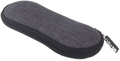 Ofar Custodia sportiva per clip da sole con chiusura lampo effetto lino, grigio., Taglia unica
