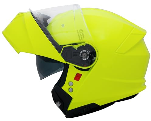 Zorax Safari Double Visor Full Face Motorcycle Helmet | Yellow XL (61-62cm) Motorbike Helmet ECE 2206 Approved