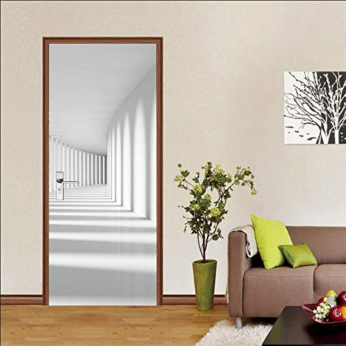 VIRANDA Türtapete Selbstklebend TürPoster 3D - Gang - Türaufkleber Wasserfest Türfolie für Schlafzimmer Gang Tür verschönern deko 90x200cm