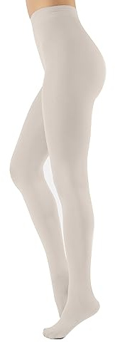 CALZITALY Collant Morbidi Opachi in Microfibra, Collant Colorati Donna S M L XL XXL 3XL 4XL 80 den Made in Italy, Crema., 4XL