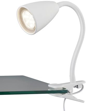 Trio Leuchten Klemmleuchte Wanda 202620131, Metall Weiß matt, exkl. 1x GU10, Flexarm