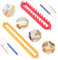 Tcdwla Strickmaschine, Strickring, Webrahmen, Knitting Machine für Handgestrickte Schals für Erwachsene (36cm) und Kinder (26cm), mit 2 Haken und 4 Wolle Nadel, für Anfänger und Strickliebhaber (2PCS)