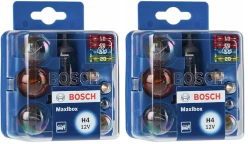 Bosch H4 Maxibox estuche de lámparas de repuesto, 12V (Paquete de 2)