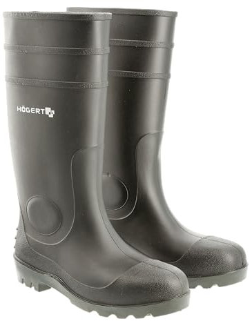 Högert Technik - RITTER Schutzstiefel Gummistiefl | Wasserdichter Sicherheitsstiefel und Arbeitsstiefel | Sicherheitsgummistiefel | EN ISO 20345 | S5 SRA schwarz 45