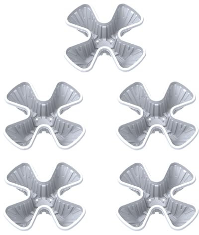 awakentti Fioriera verticale da giardino, salvaspazio, impilabile, a 5 livelli, per piantare fragole, erbe, peperoni, fragole, per interni ed esterni, colore: bianco