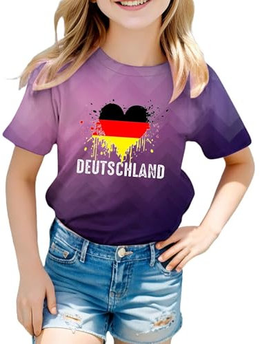 Fußball Shirt Angebote Deutschland Trikot Kinder Em 2024 Fussball Trikot Mit Nummer Kurzarm Baumwolle Sport Mädchen Flagge Fanshirt Fanartikel Fußball Heimtrikot Auswärtstriko T Shirt Baumwoll Sale