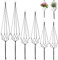 Macramé Suspension Plante 6 Pcs, Pot de Fleurs Suspendu en Coton, Jardinière Suspendue pour Fleur Décoration Jardin Intérieur Extérieur Style Bohême (Noir)
