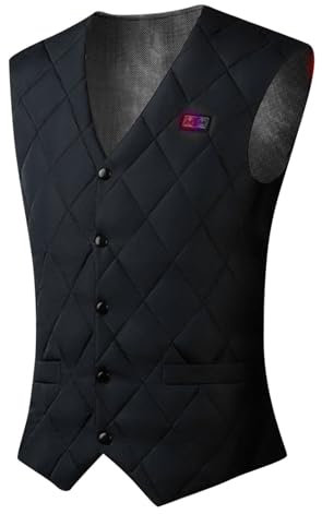 SRZYMJ Herren Stand-Up Kragen Mock Tweed Westen Retro Herringbone Weste Vintage Hochzeit Gilet Wollen Bräutigam Schwarz Slim Fit V-Ausschnitt Anglerweste Blazer Herren Herren Blazer