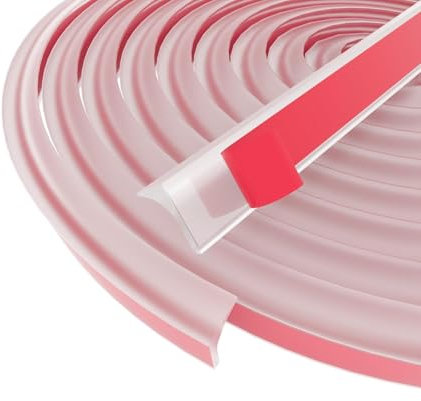 YUNYU Striscia adesiva trasparente per paraspruzzi da 1 m, barriera flessibile e impermeabile per piani di lavoro della cucina, lavelli del bagno, doccia e piani cottura, protezione trasparente per