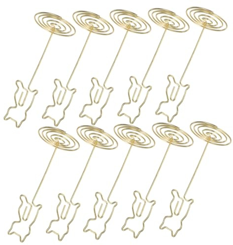 NUOBESTY 10 Piezas Soporte de Tarjetas para Mesa con Fuerte Sujeción Portatarjetas Elegante para Boda Oficina Restaurante Sociales